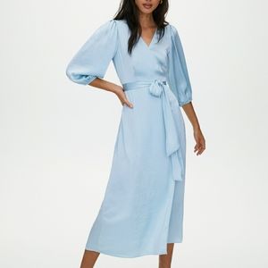 NWOT Aritzia Little Moon Vesper Satin Wrap Dress